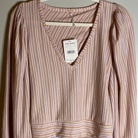 Free People Womens Tie-Back U-Neck Crop Top M / Orchid Rain Combo Size M - Picture 1 of 5